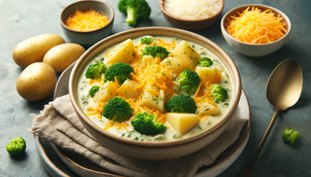 Cheesy Broccoli Potato Soup

