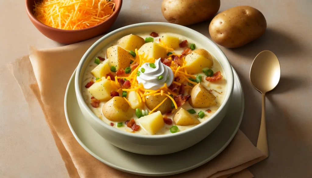 Classic Panera Bread Baked Potato Soup
