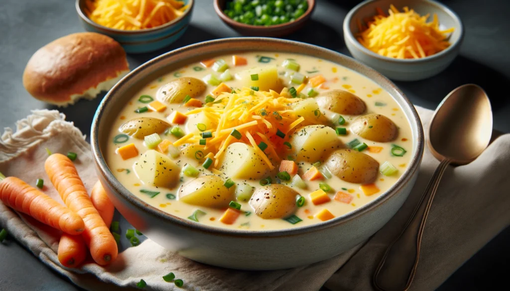 Copycat Panera Bread Cheddar Potato Soup.