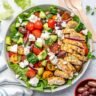 Fresh Greek Salad with Grilled Chicken Recipe: Healthy & Flavorful